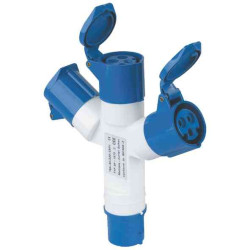 MULTIPRESA INDUSTRIALE 3 VIE 2P+T IP44