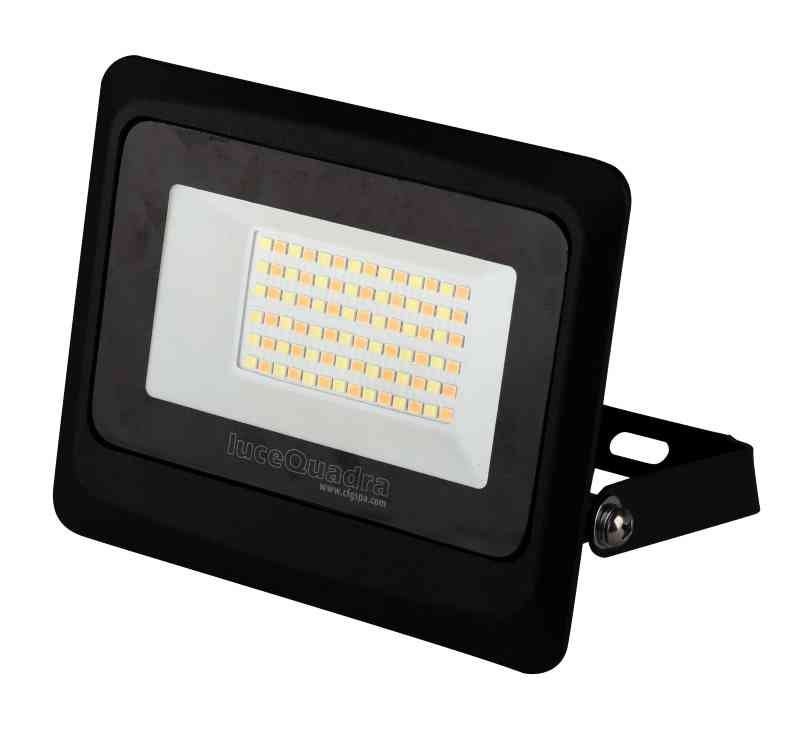 SQUARE LED 30W PROIETTORE NERO TRASPARENTE CON CCT