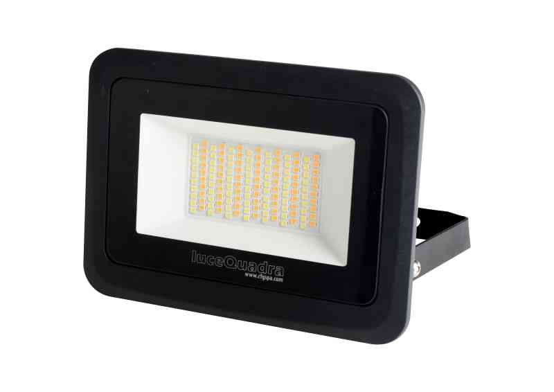 SQUARE LED 50W PROIETTORE NERO TRASPARENTE CON CCT