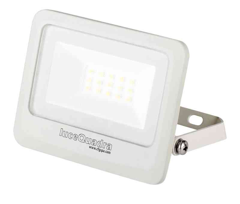 SQUARE LED 10W PROIETTORE BIANCO SATINATO