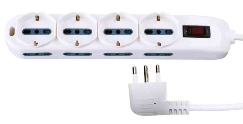 MULTIPRESA SPINA 12 POS: 4 SCHUKO+8BIP SPINA 16A