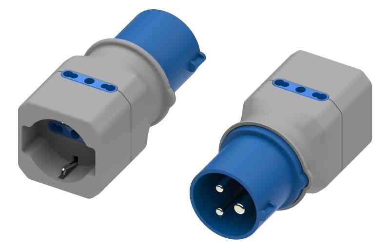 ADATTATORE CIVILE INDUSTRIALE MASCHIO 2BIP+1SCHUKO