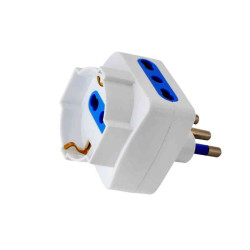 ADATTATORE MULTIPLO 16A - TRE PRESE BIANCO BLISTER