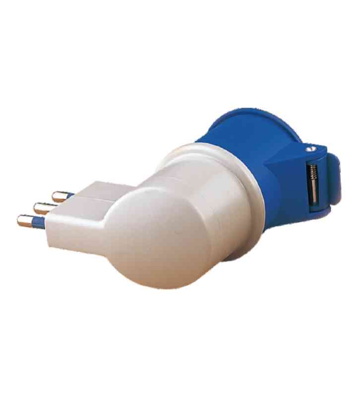 ADATTATORE CIVILE INDUSTRIALE 2P+T SPINA 16A 90°