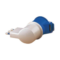 ADATTATORE CIVILE INDUSTRIALE 2P+T SPINA 16A 90°