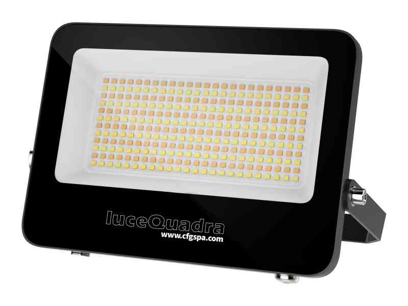 SQUARE LED 100W PROIETTORE NERO CON CCT