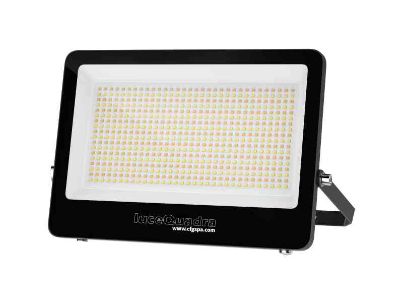SQUARE LED 200W PROIETTORE NERO CON CCT
